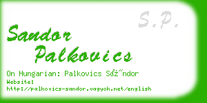 sandor palkovics business card